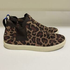 Rothy's Chelsea Boot Sneaker Wildcat Leopard Cheetah Print Size 11.5‎